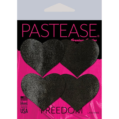 Pastease Petite Hearts 4pc - Black