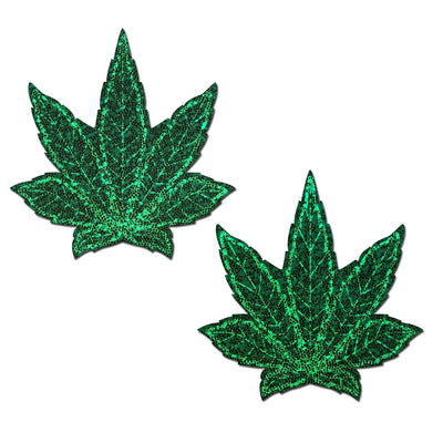 Pastease Pot Leaf Green Glitter