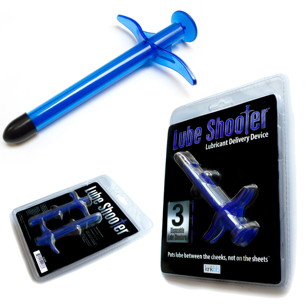 KinkLab Lube Shooter Blue (3pk)