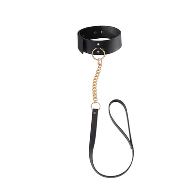 Bijoux Indiscrets Maze Choker with Leash - Black