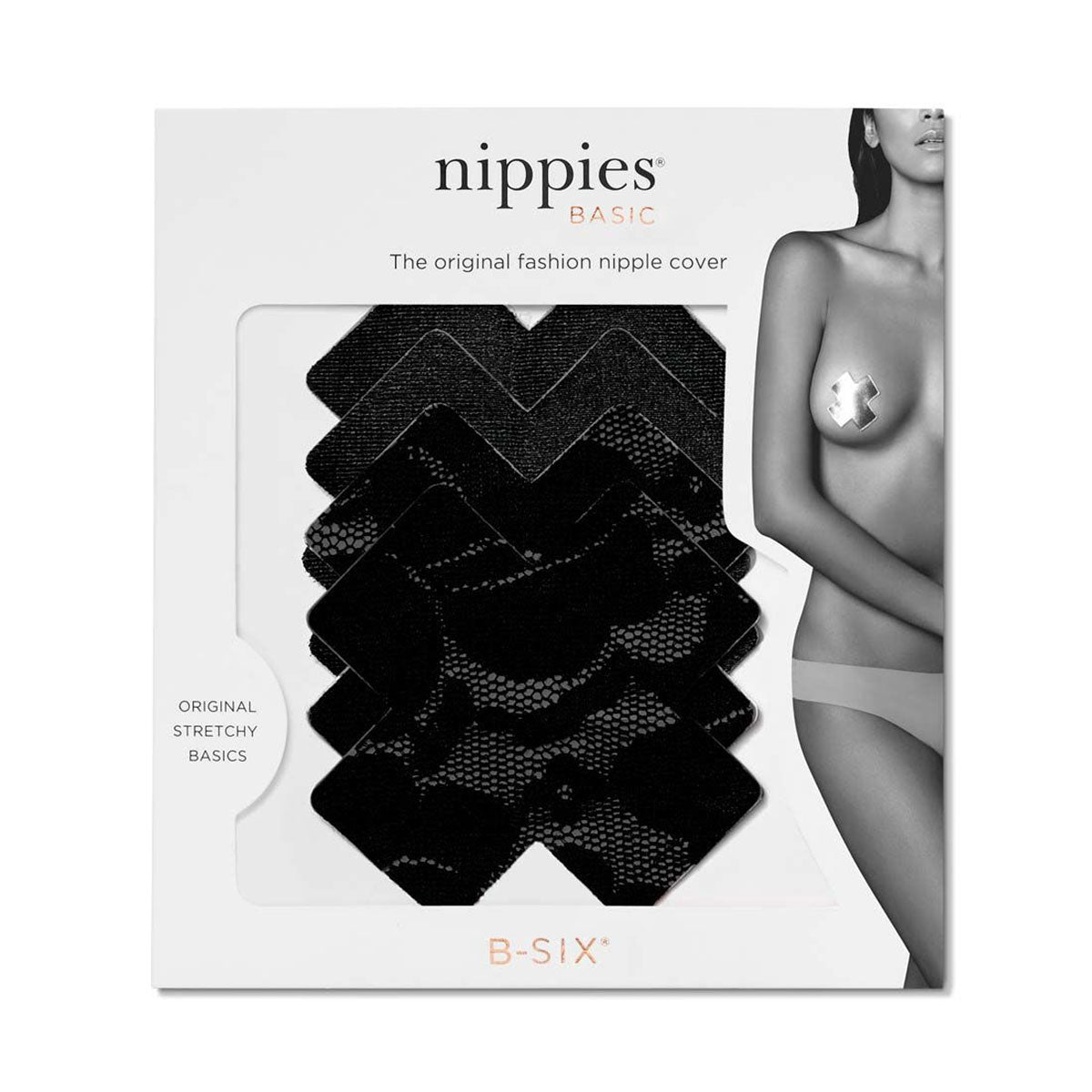 Nippies Basics - Black Crosses - Size B