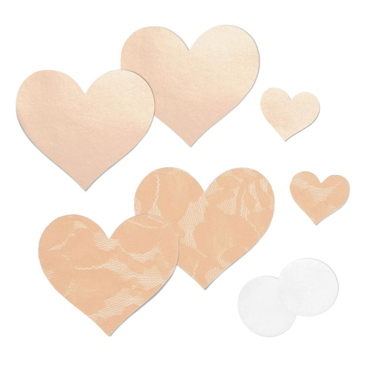 Nippies Basics Crme Hearts - Size C