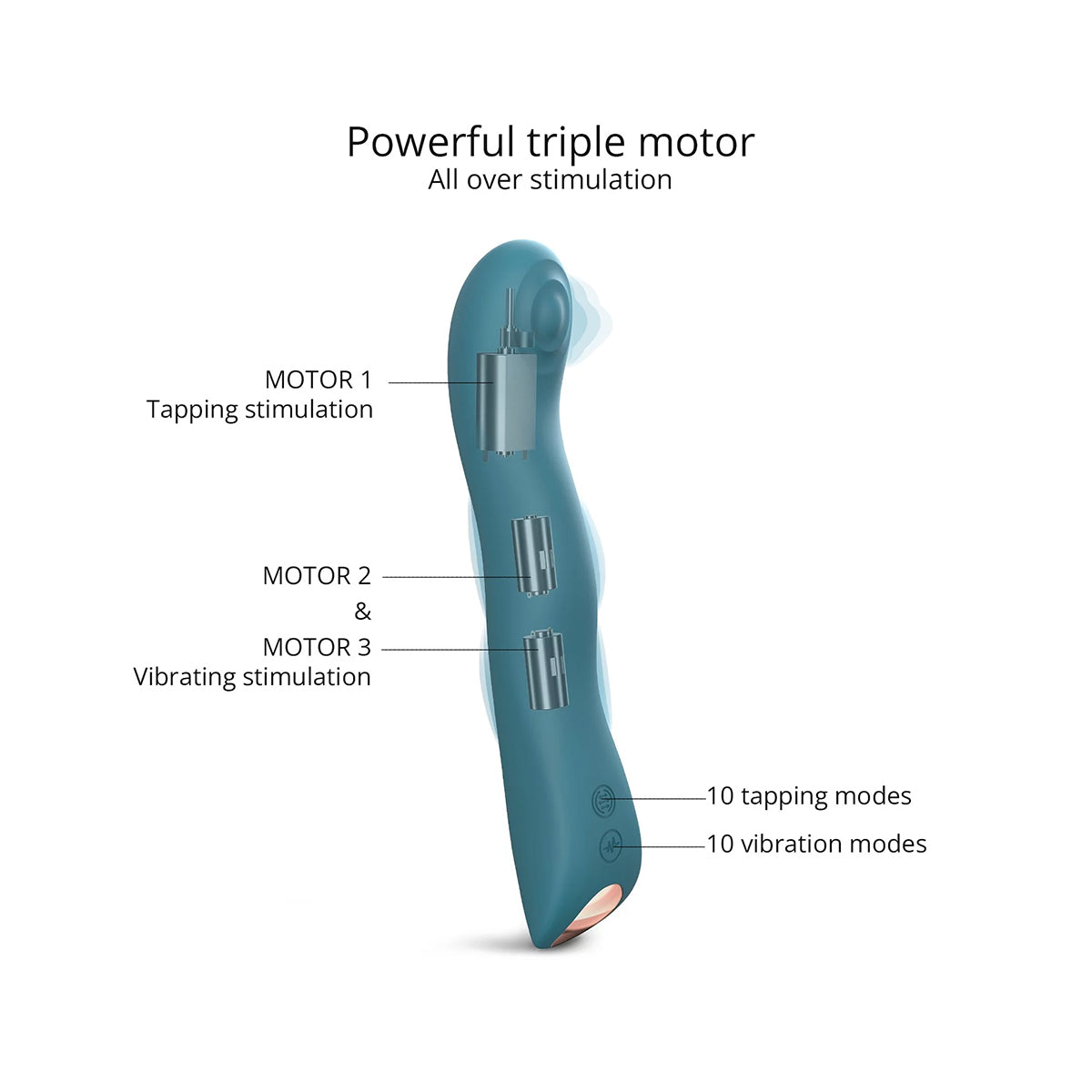 Love to Love Swap Tapping Vibrator - Teal Me