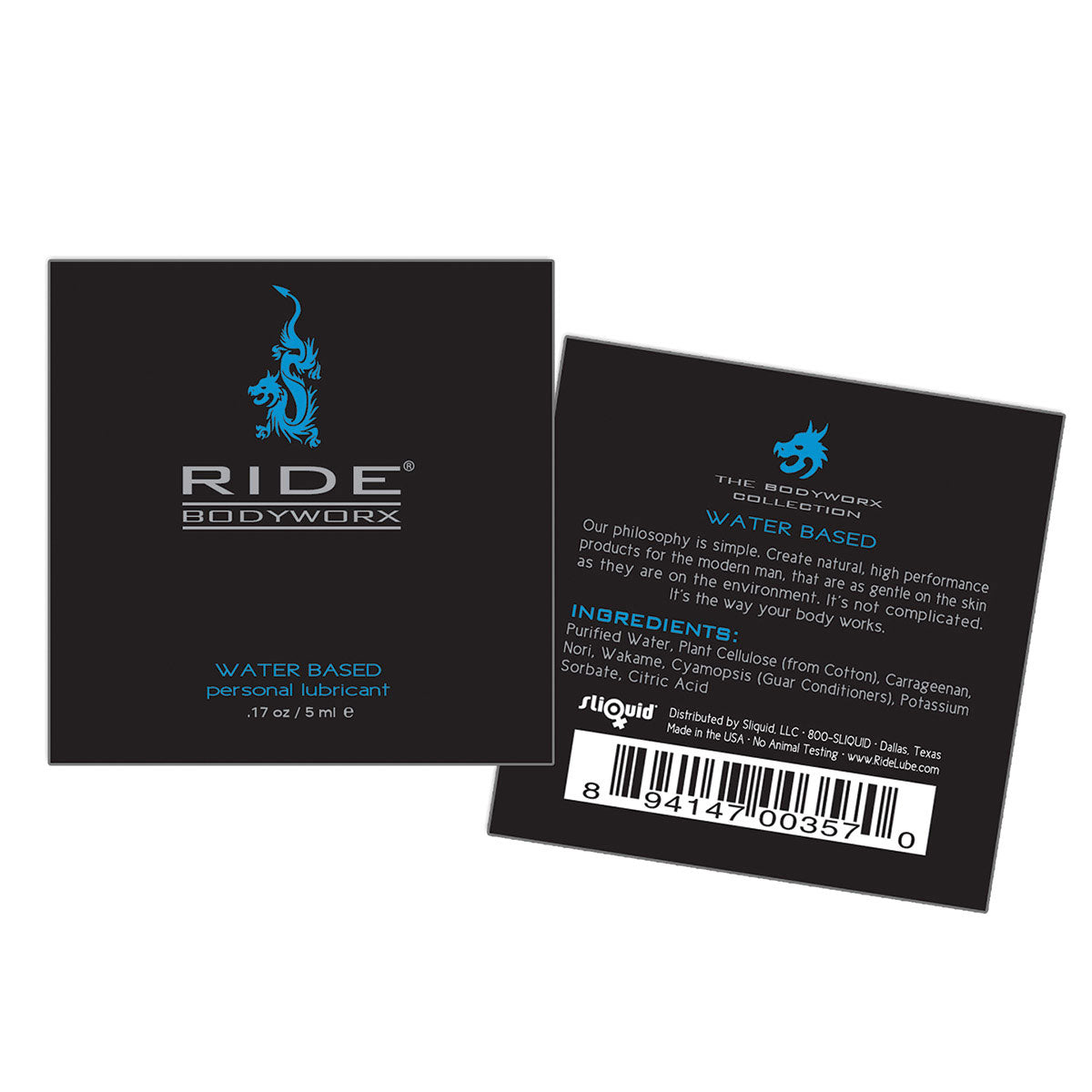 Ride BodyWorx Lube Water Based Foils 200ct