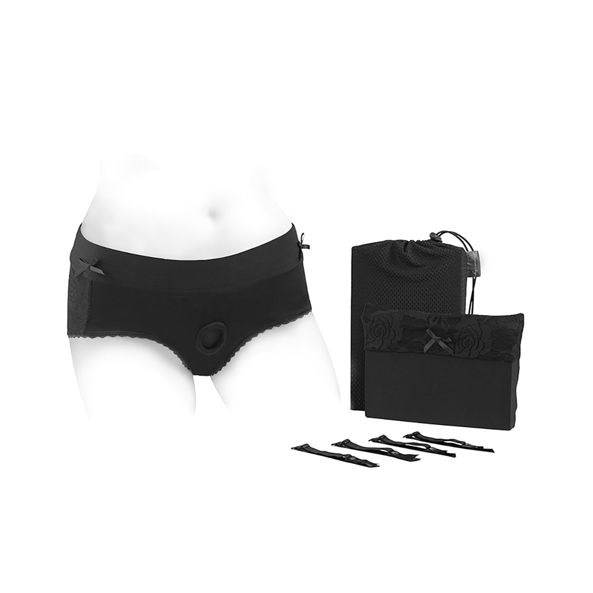 SpareParts Bella CleavBootyShort Blk 4XL