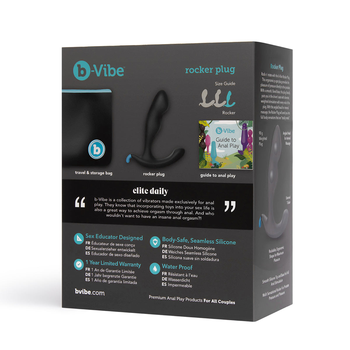 B-Vibe Rocker Plug- Black