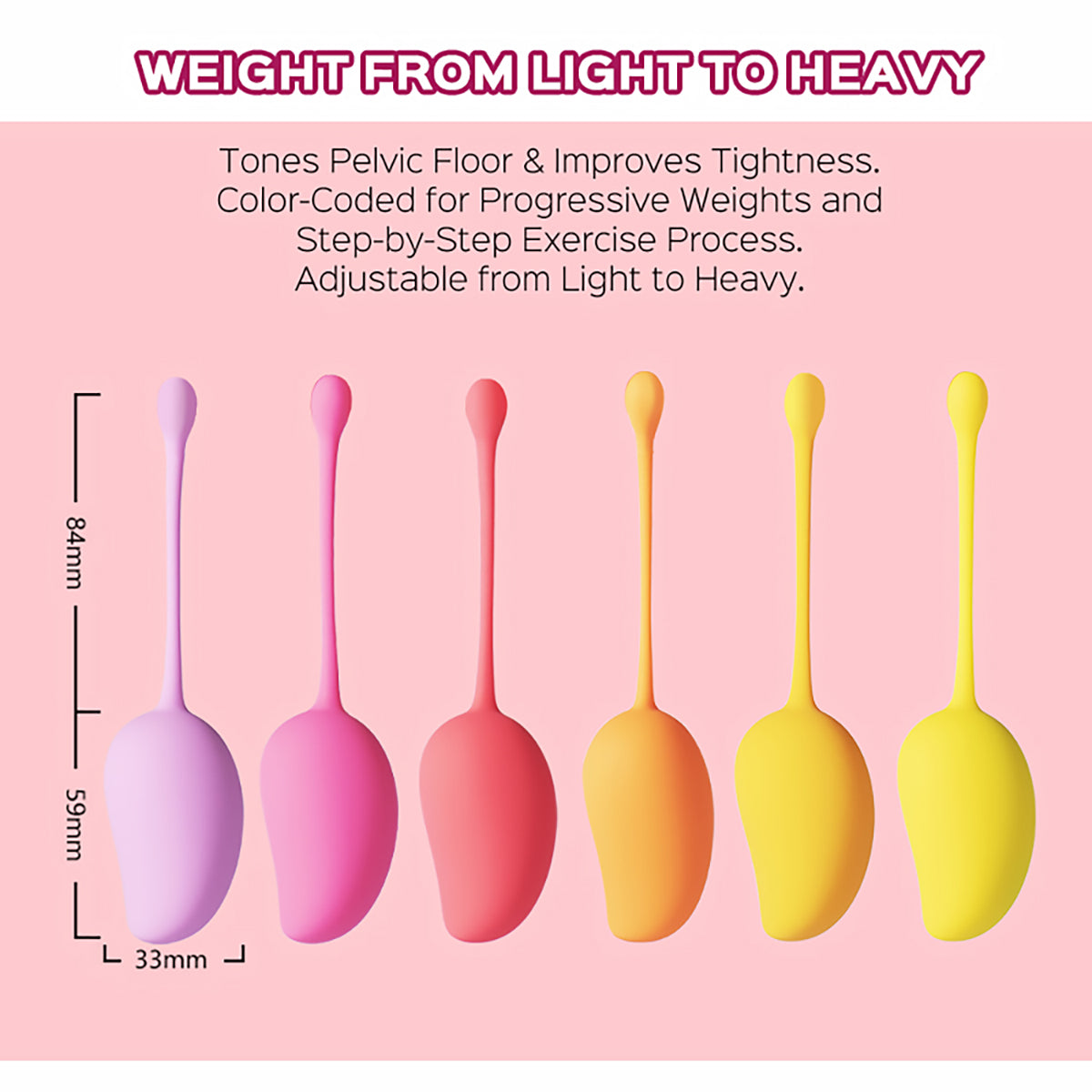 Mango Tropical 6pc Kegel Set