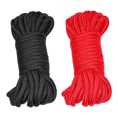 Shibari Soft Bondage Rope 2pk - Black & Red