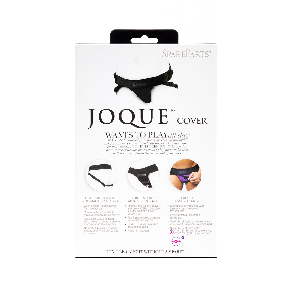 SpareParts Joque Cover Undwr Harness Black (Double Strap) Size A Nylon