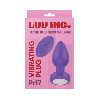 Luv Inc Pr17: Vibrating Plug W/ Remote Purple