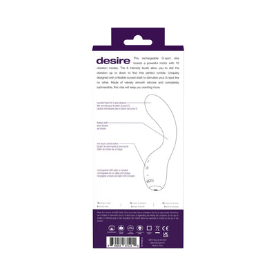 VeDO Desire Rechargeable Gspot Vibe Purple