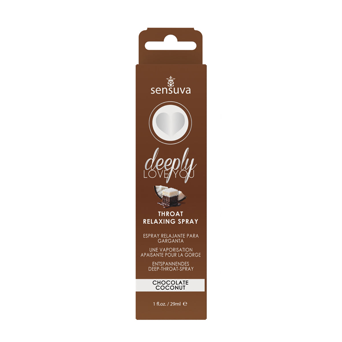 Sensuva Deeply Love You Throat Relaxing Spray Chocolate Coconut 1 oz.