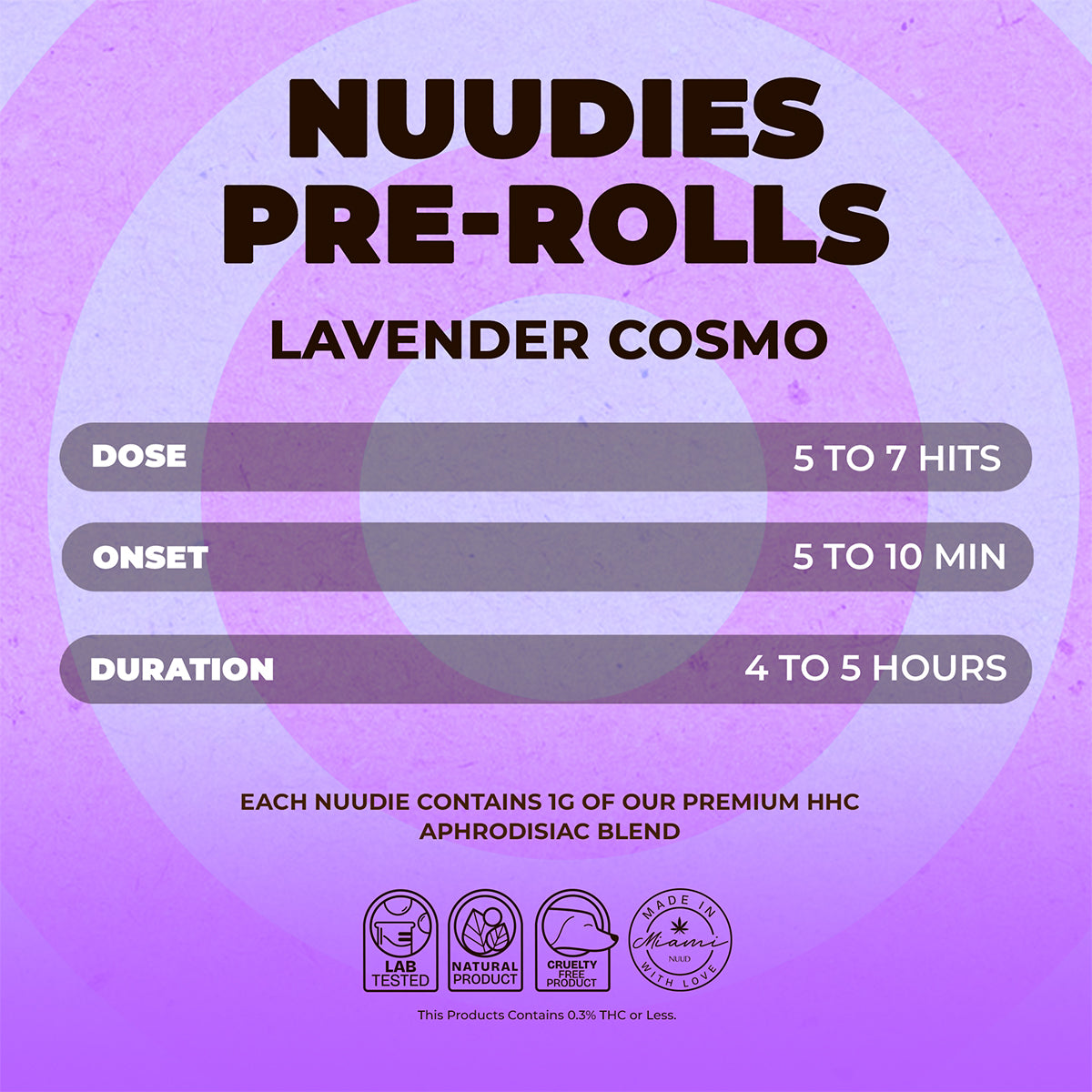 NUUD NUUDIES Single Lavender 12/dp