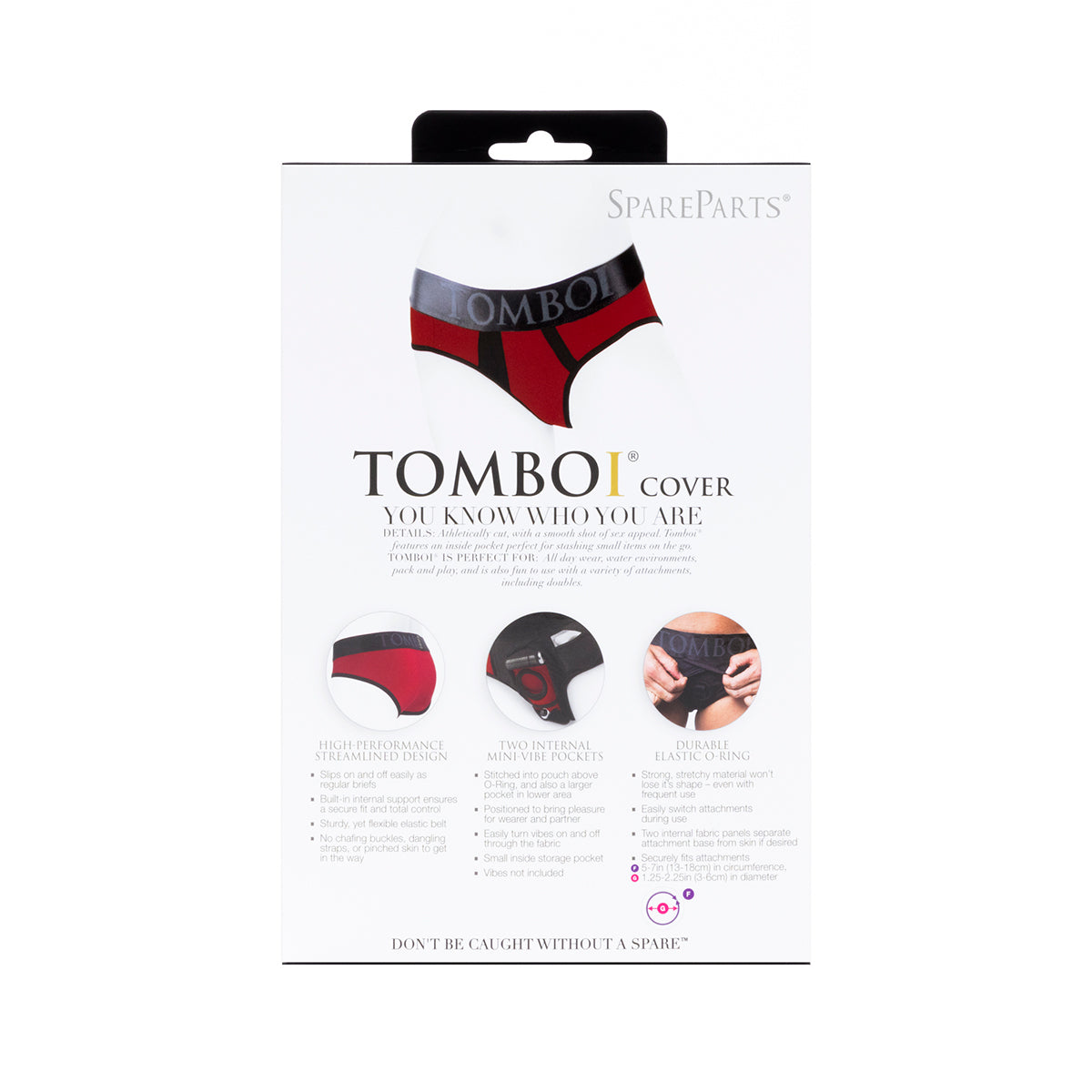 SpareParts Tomboi Cover Brief Nyl Bk 3XL