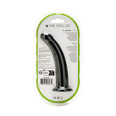 Me You Us 6in Curved Silicone Dildo Blk