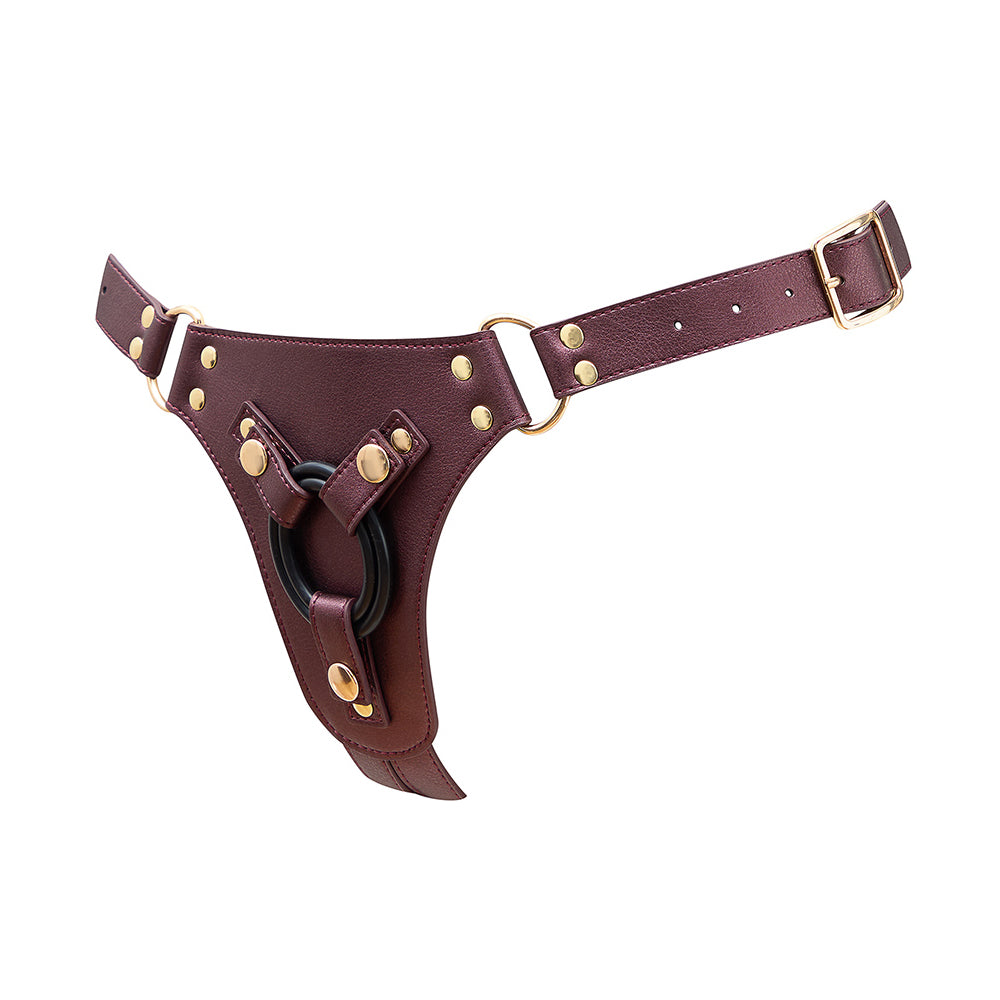 Strap-On-Me Leatherette Harness Generous One Size Aubergine