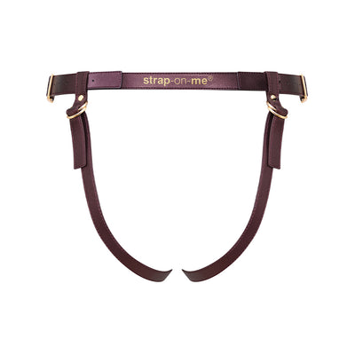 Strap-On-Me Leatherette Harness Generous One Size Aubergine