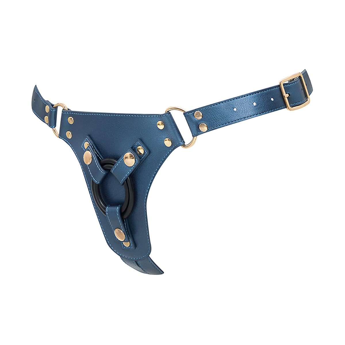 Strap-On-Me Leatherette Harness Generous One Size Blue