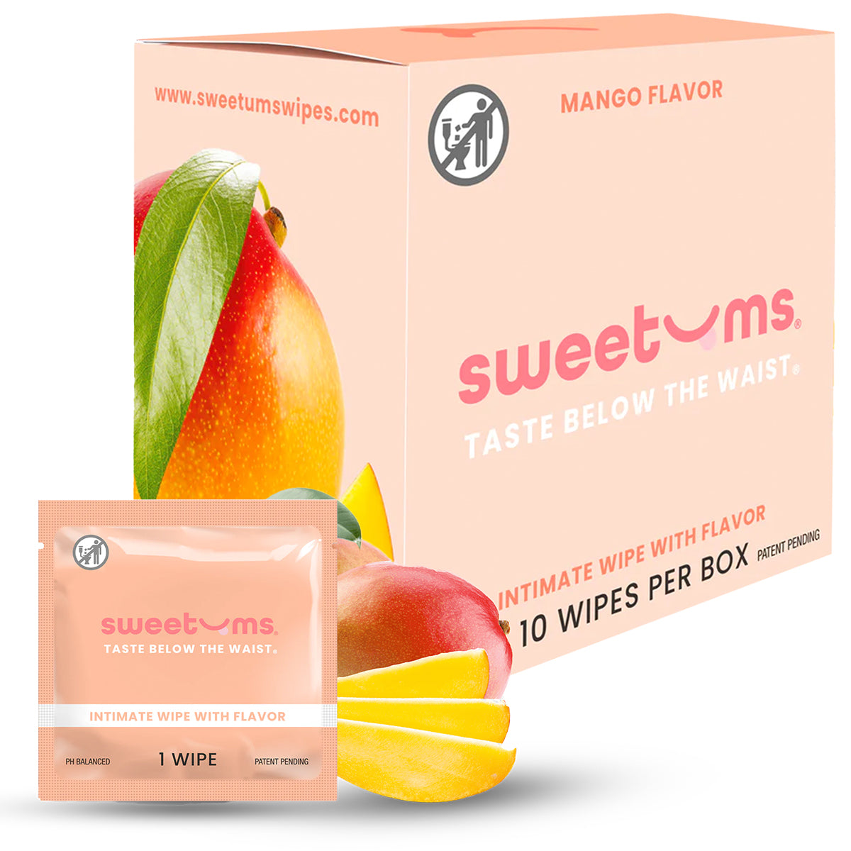 Sweetums Intimate Wipes Mango Flavor