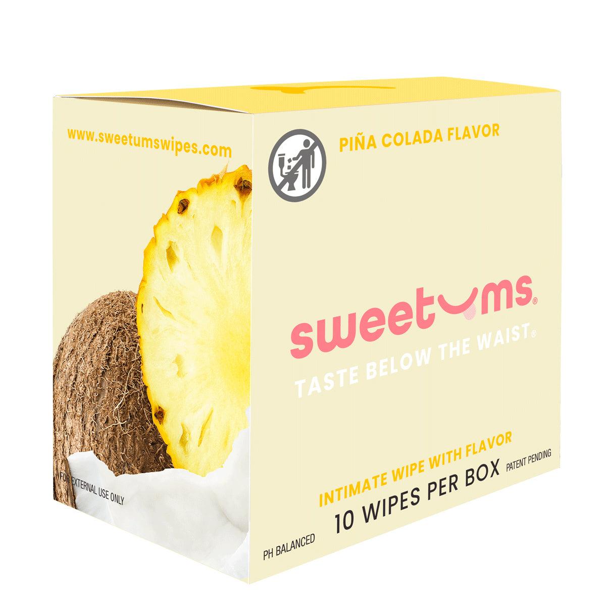 Sweetums Intimate Wipes Pina Colada Flavor