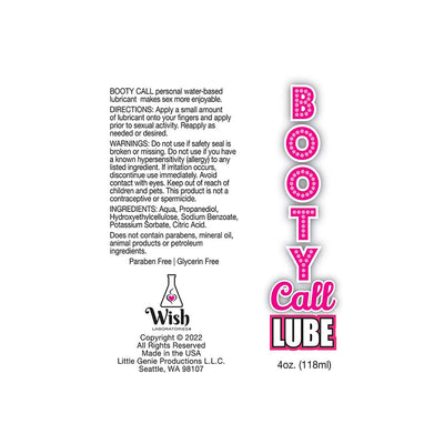 Booty Call WB Lube Pillows 65pc Fishbowl