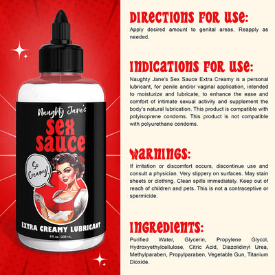 Naughty Jane's Sex Sau Ex Crea Lub 8oz