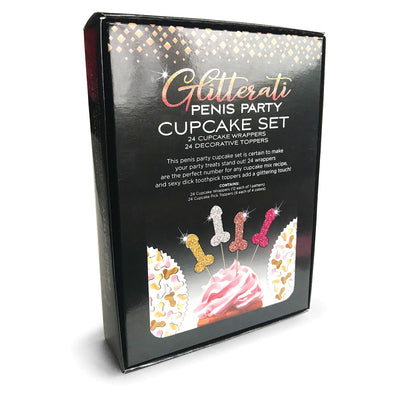 Glitterati Penis Cupcake Set