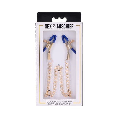 SS S&M Cougar Chained Nipple Clamps