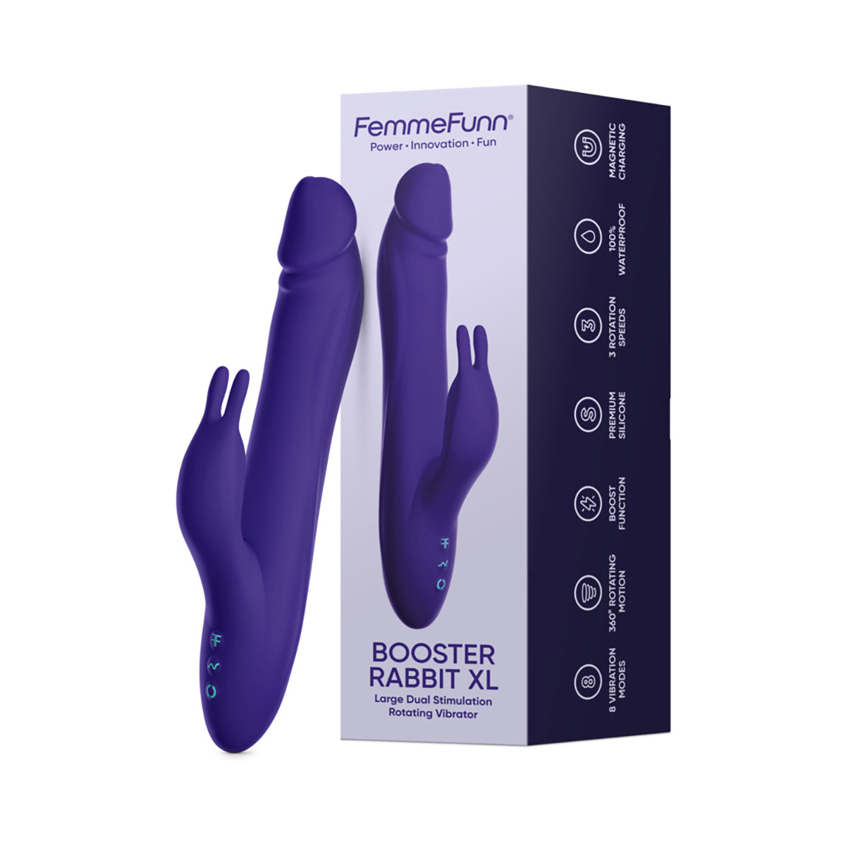 FemmeFunn Booster Rabbit XL Dark Purple