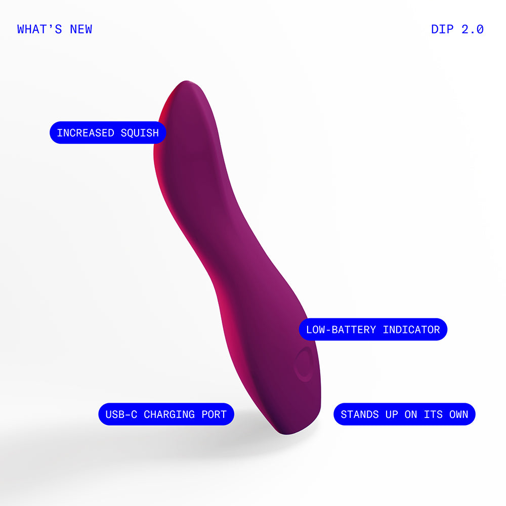 Dame Dip 2.0 Classic Vibrator Plum