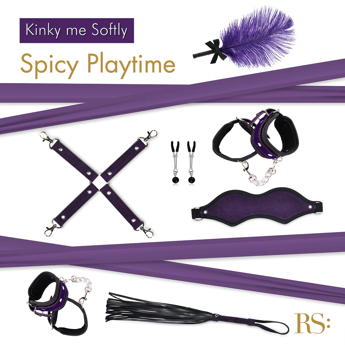 Rianne S Kinky Me Softly Bondage Kit - Purple