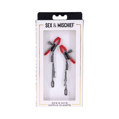 SS S&M Ex's & Oh's Nipple Clamps