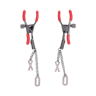 SS S&M Ex's & Oh's Nipple Clamps