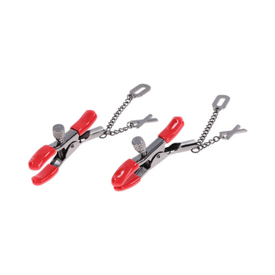 SS S&M Ex's & Oh's Nipple Clamps