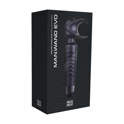 MAN WAN Man.Wand Evo 2-in-1 Frenulum Stimulator & Wand with Crescendo Black Plum