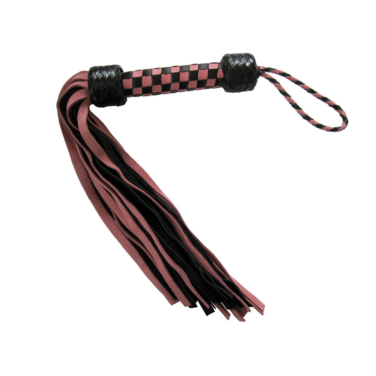 Short Suede Flogger - Pink/Black