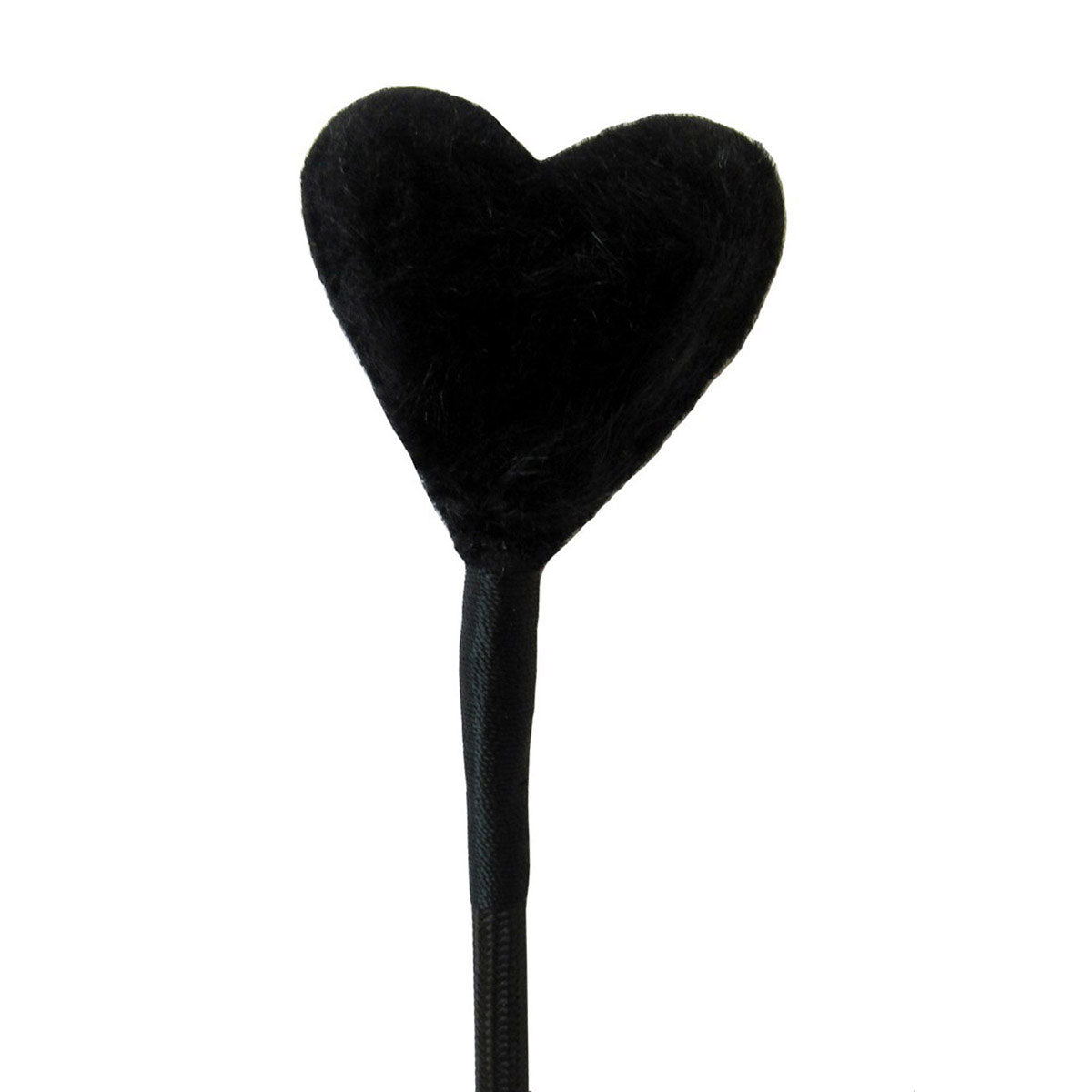 Heart Fluff Tip Crop - Black