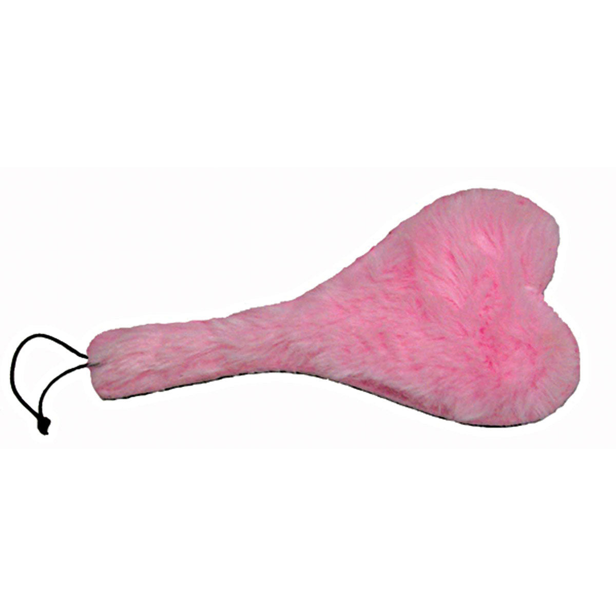 Spank-Her Heart Paddle Pink Plush & Black Leather