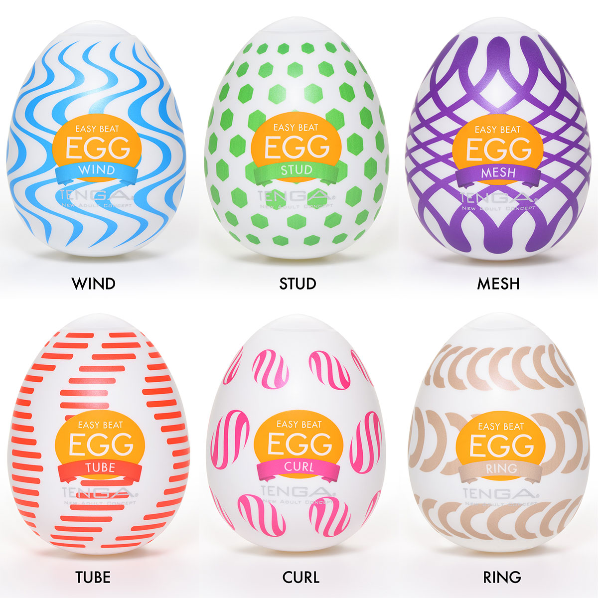 TENGA Easy Beat Egg 6pk - Wonder