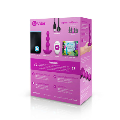 B-Vibe Triplet Beads - Fuchsia