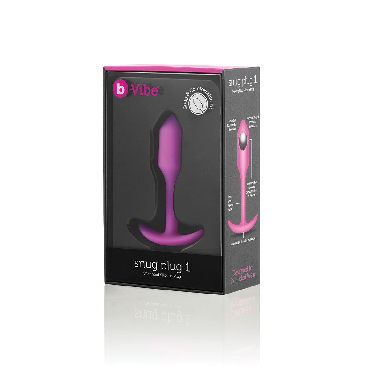 B-Vibe Snug Plug 1 (S) - Fuchsia