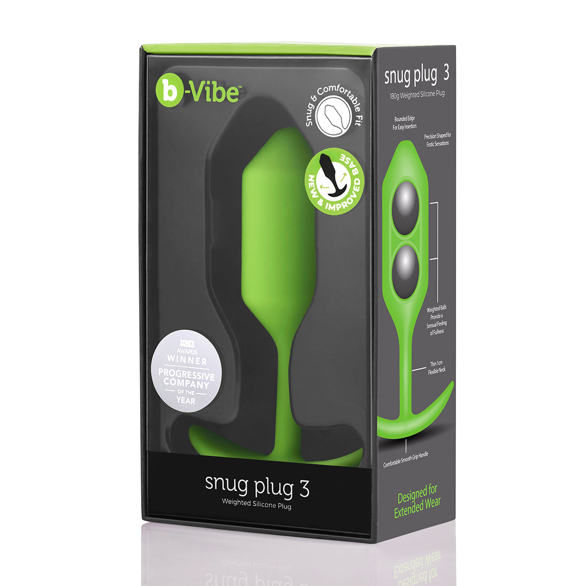 B-Vibe Snug Plug 3 (L) - Lime