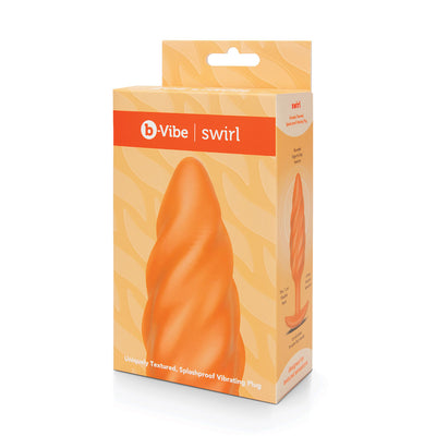 B-Vibe Texture Plug Swirl Orange (Medium)