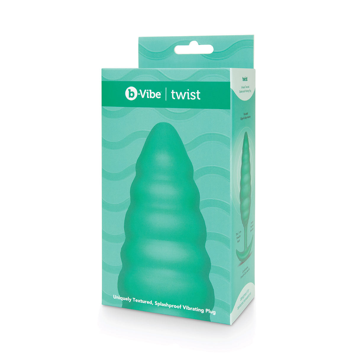 B-Vibe Texture Plug Twist Green (Large)