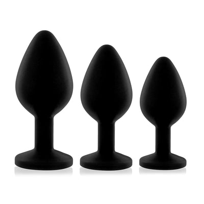 Rianne S Booty Plug Set 3-Pack - Black