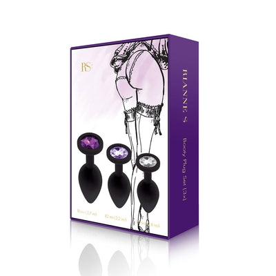 Rianne S Booty Plug Set 3-Pack - Black