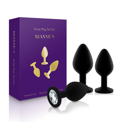 Rianne S Booty Plug Set 3-Pack - Black