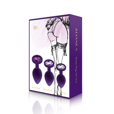 Rianne S Booty Plug Set 3-Pack - Purple