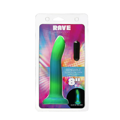 Addiction Glow-in-the-Dark Rave Dil 8" - Green Blue