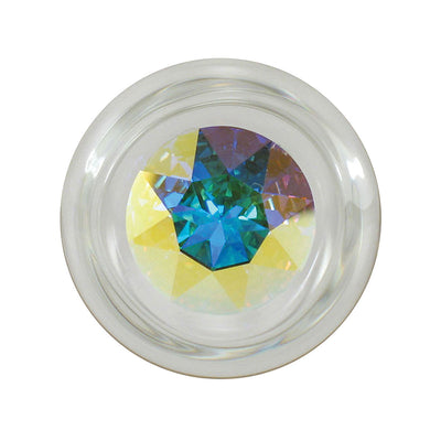 Crystal Delights Small Clear Plug - Aurora Borealis